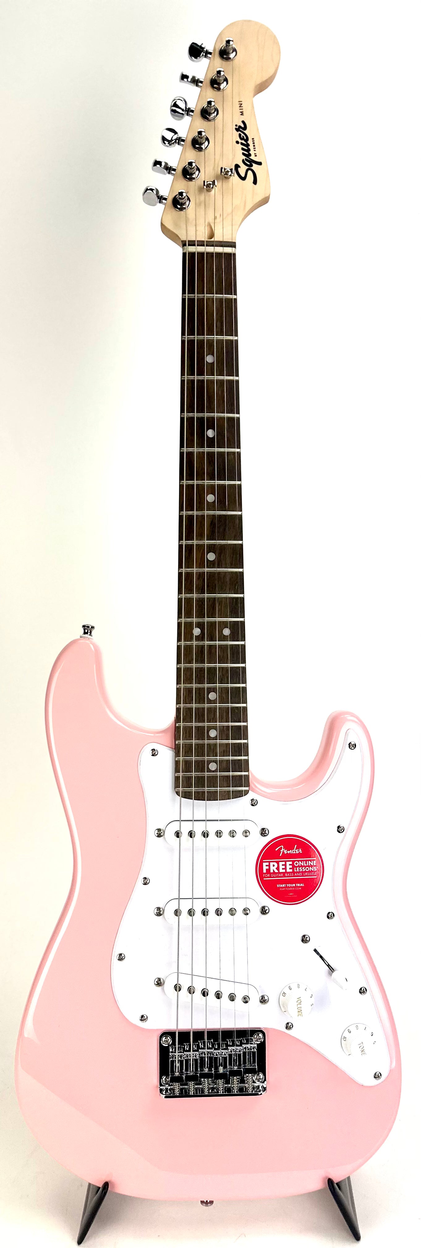 SQUIER MINI STRAT SHELL PINK