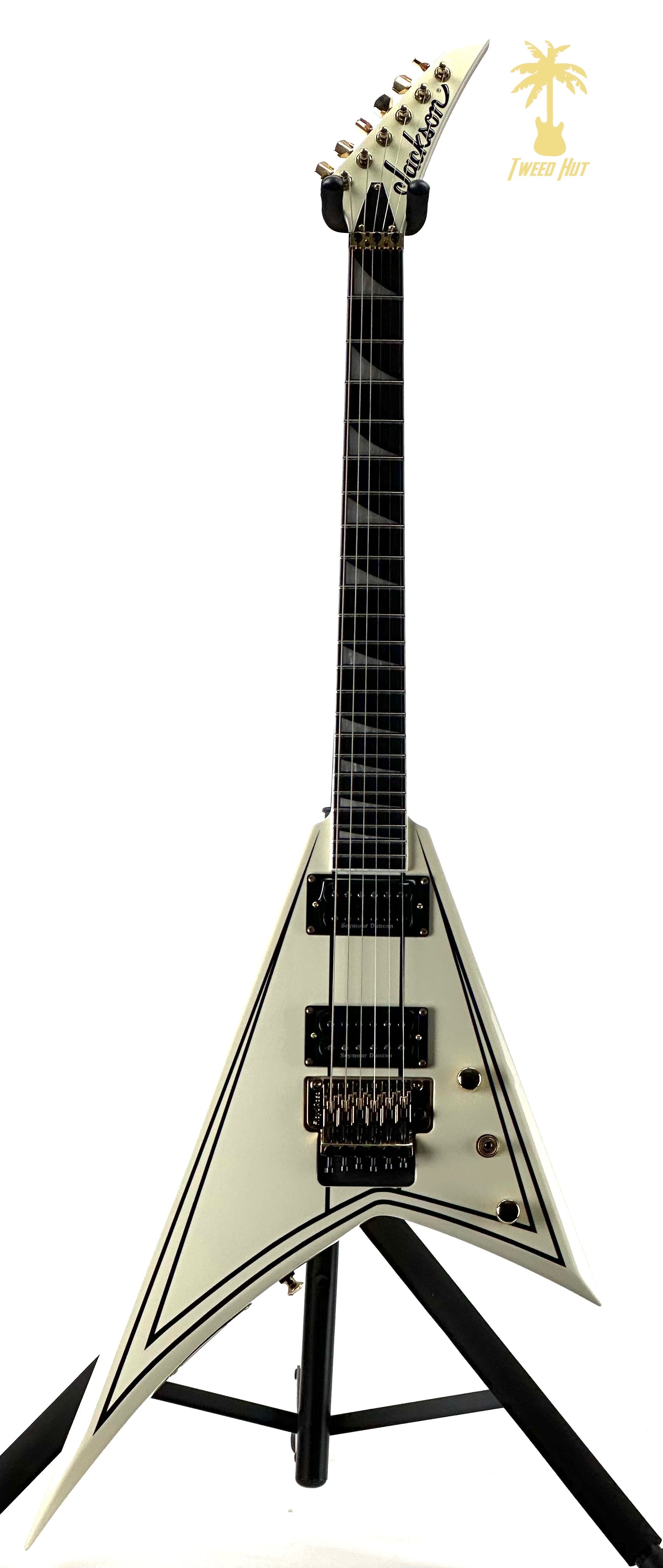 JACKSON PRO RHOADS RR3 IVORY WITH BLACK PINSTRIPES