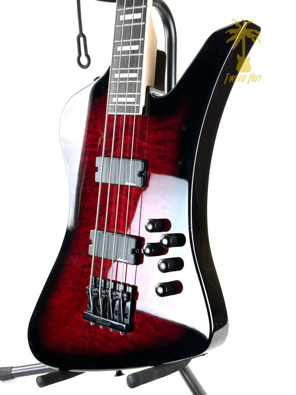 JACKSON JS3 KELLY BIRD BASS - TRANSPARENT RED BURST