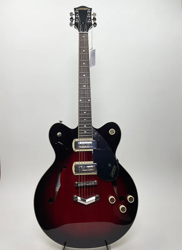 GRETSCH G2622-P90 STREAMLINER CENTER BLOCK DOUBLE-CUT P90 WITH V-STOPTAIL-CLARET BURST